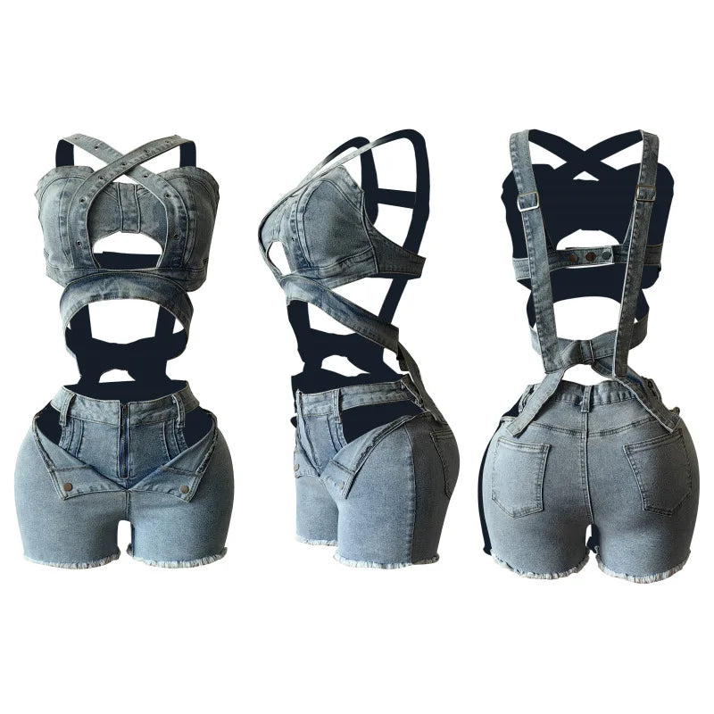 Voltage Crosscut Denim Set