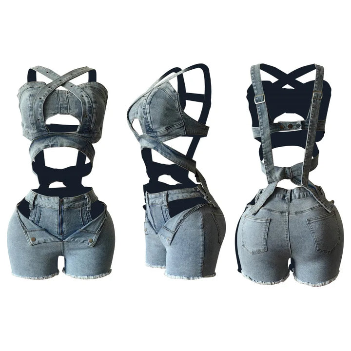 Voltage Crosscut Denim Set