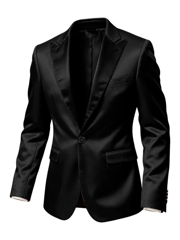 Sipario Satin Peak-Lapel Tuxedo Blazer