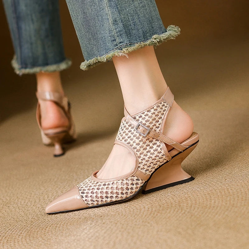 Marquesa Leather Slingbacks