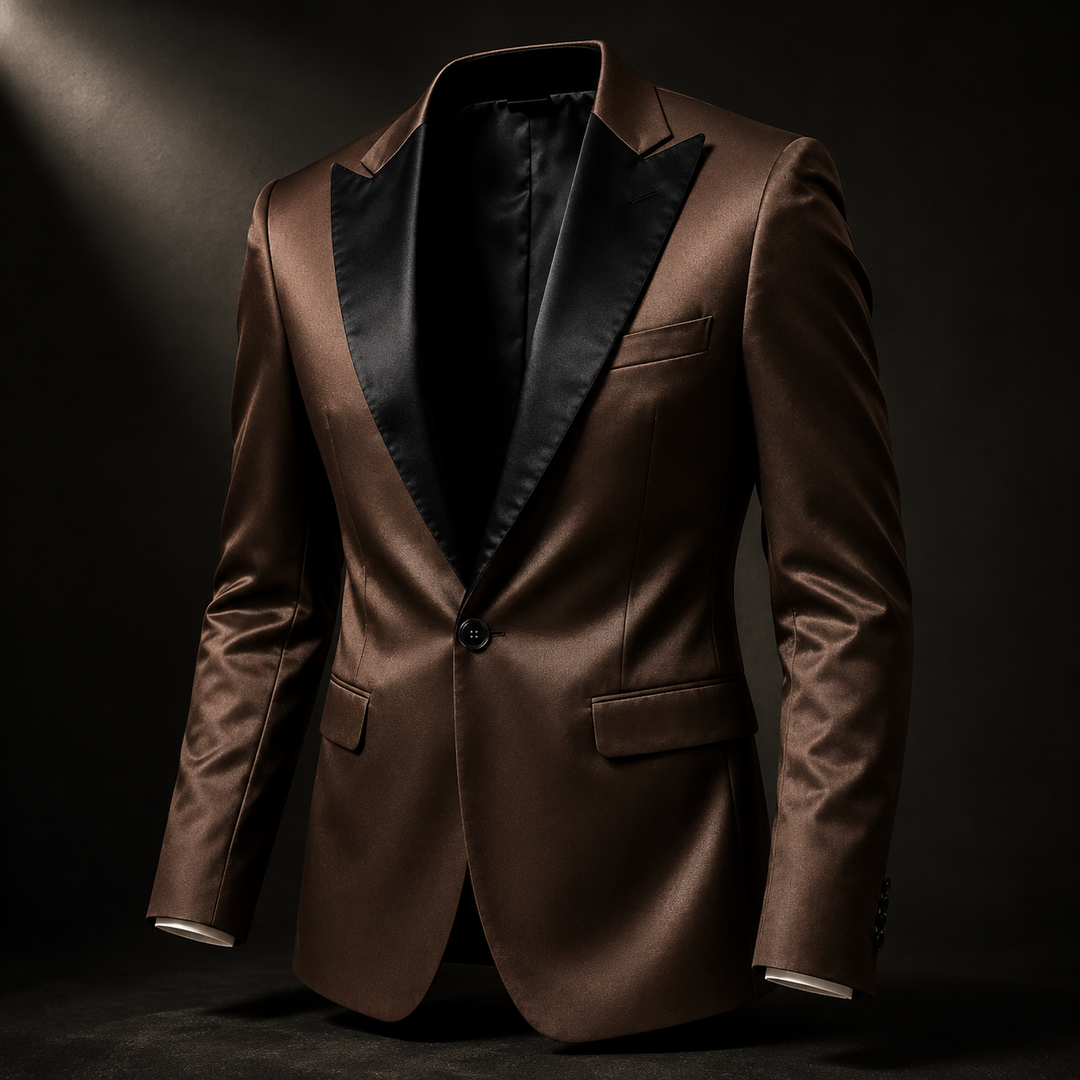 Sipario Satin Peak-Lapel Tuxedo Blazer