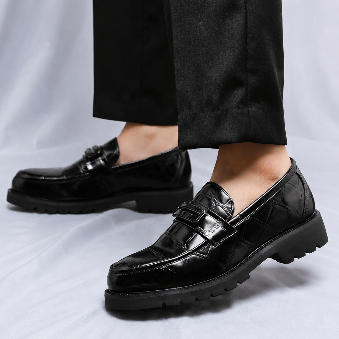 Caiman Lug Penny Loafers