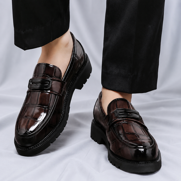 Caiman Lug Penny Loafers