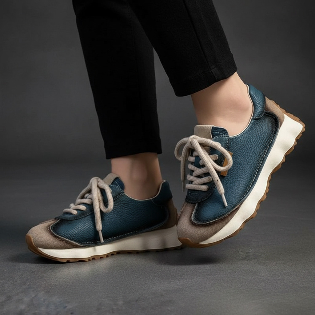Tamsin Retro Leather Sneakers