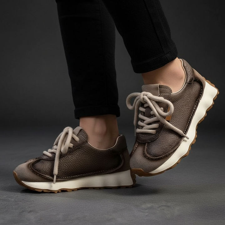 Tamsin Retro Leather Sneakers