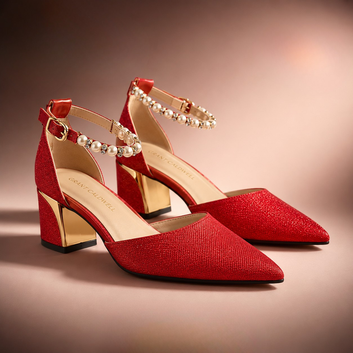 Cordella Pearl Strap Pumps