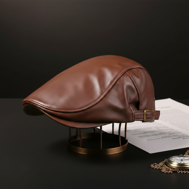 Alden Leather Flat Cap