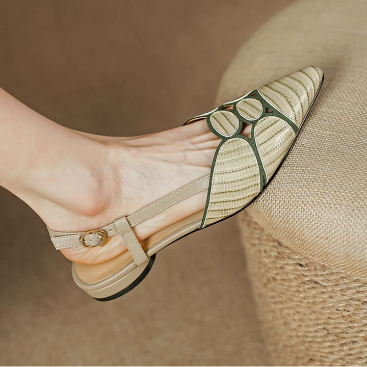 Petalo Leather Slingbacks