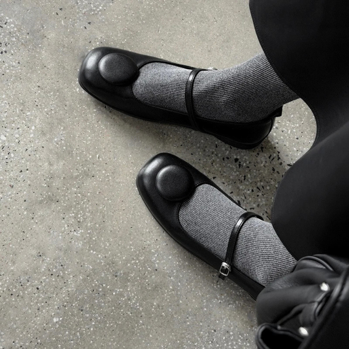 Bottoni Moda Strap Flats