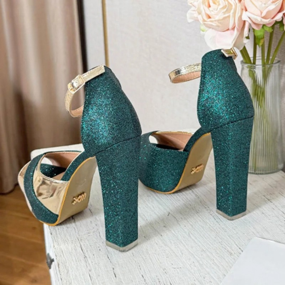 Encore Platform Peep Heels