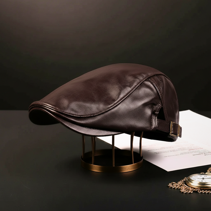 Alden Leather Flat Cap
