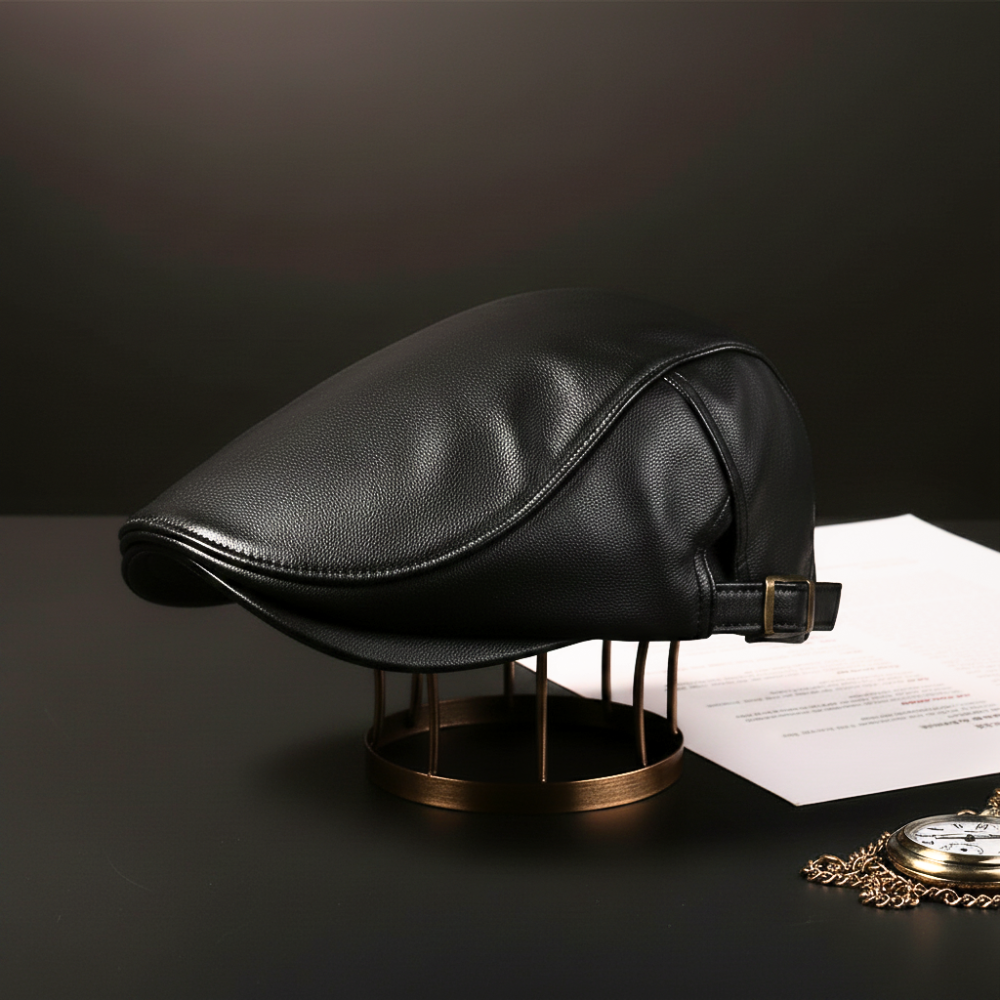 Alden Leather Flat Cap