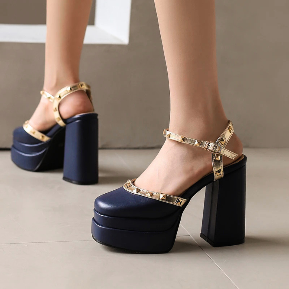 Lacera Stud Platform Heels