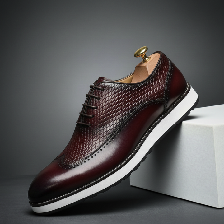 Vittorio Embossed Leather Oxfords
