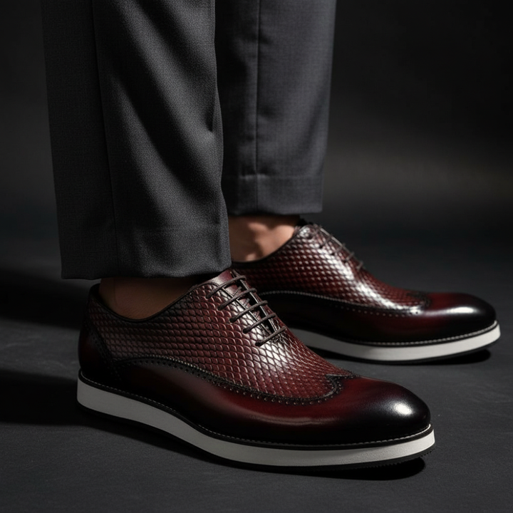 Vittorio Embossed Leather Oxfords