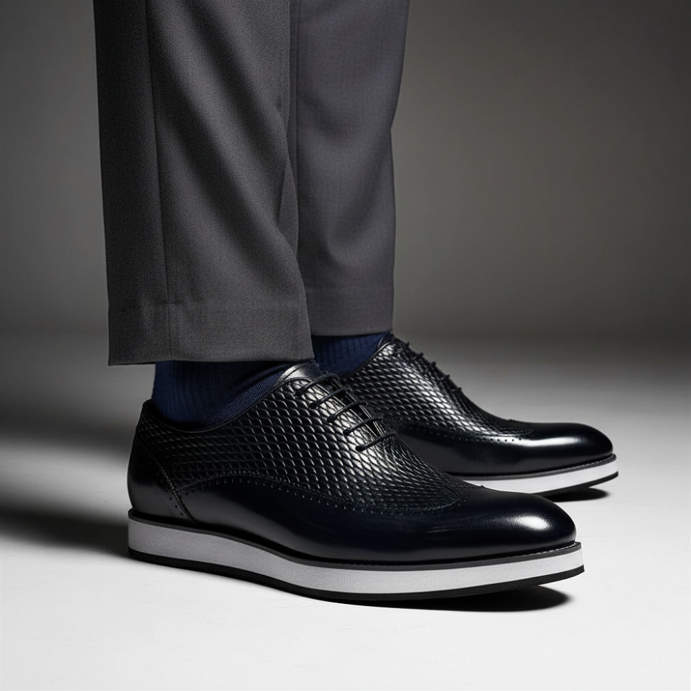 Vittorio Embossed Leather Oxfords