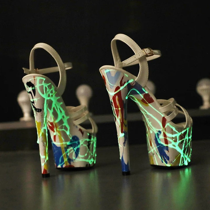 Neona Fringe Platform Heels