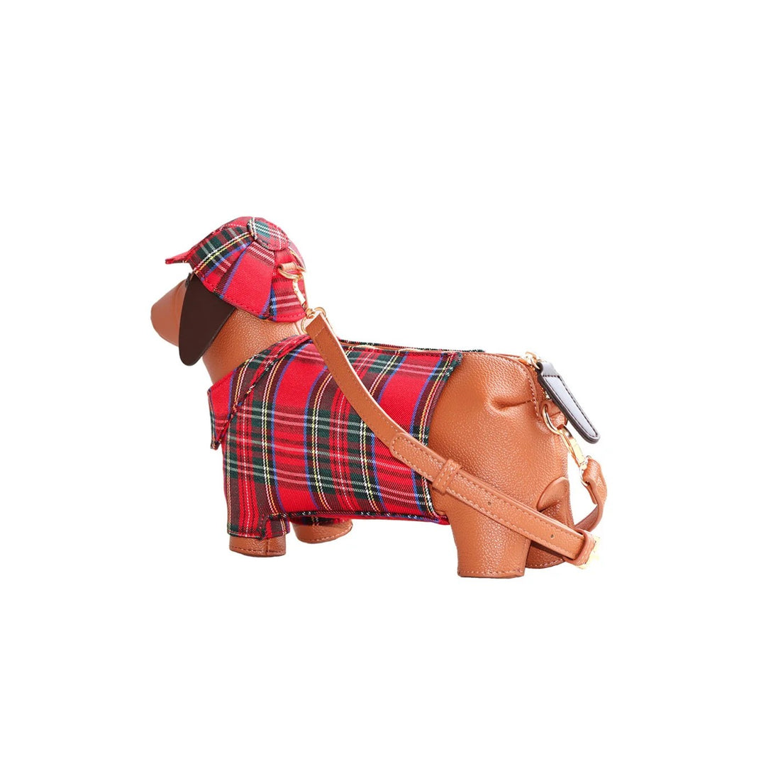 Dachshund Tweed Crossbody Bag