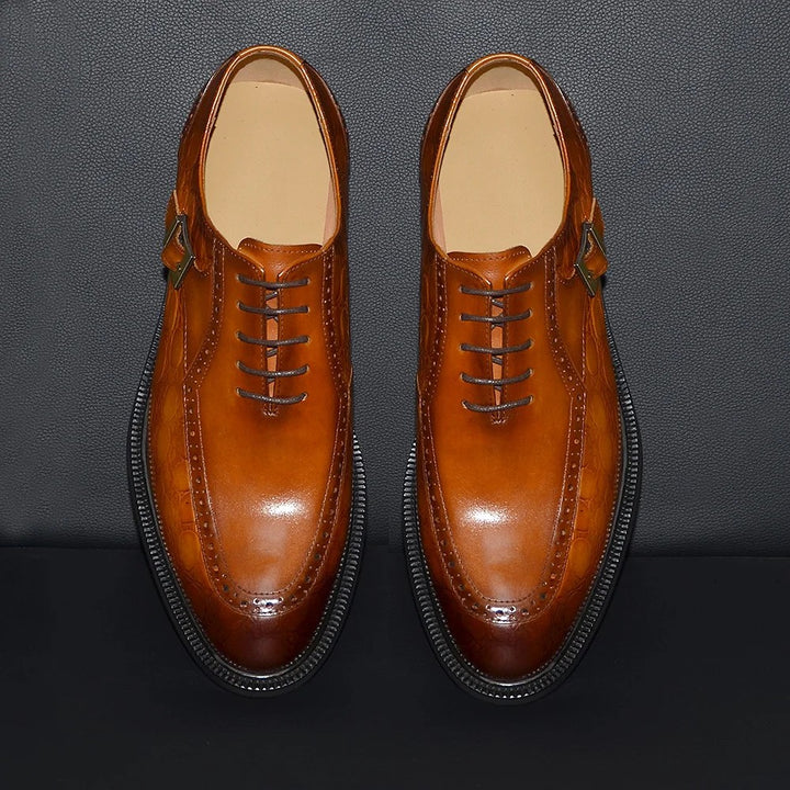 Cortile Croc-Embossed Brogues