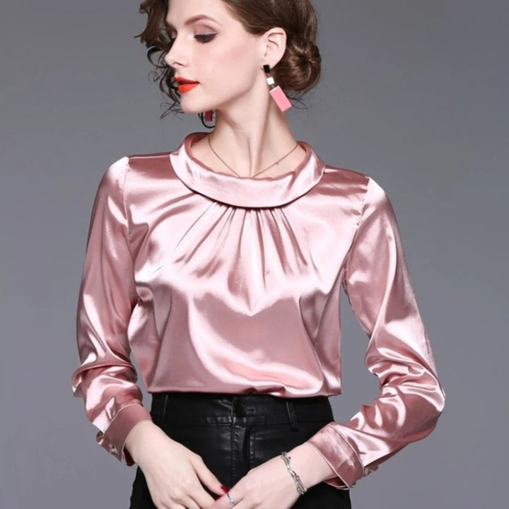 Serafina Cowl-Neck Blouse