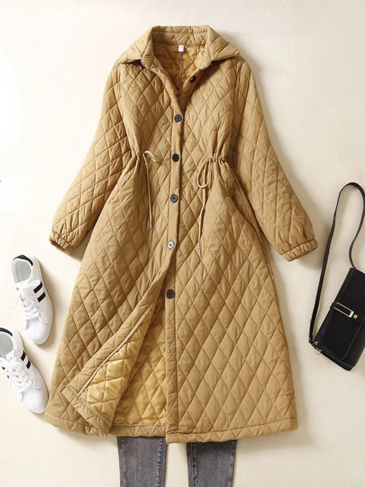 Larkspur Quilted Drawstring Coat
