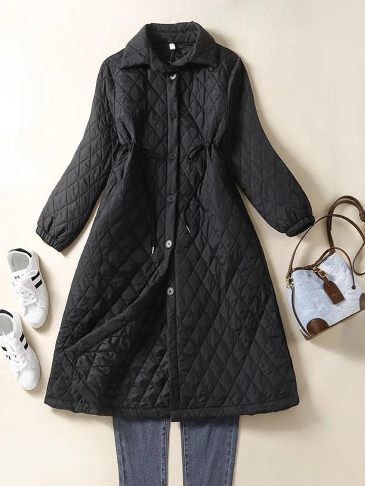 Larkspur Quilted Drawstring Coat