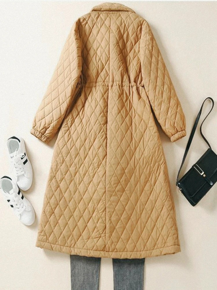 Larkspur Quilted Drawstring Coat