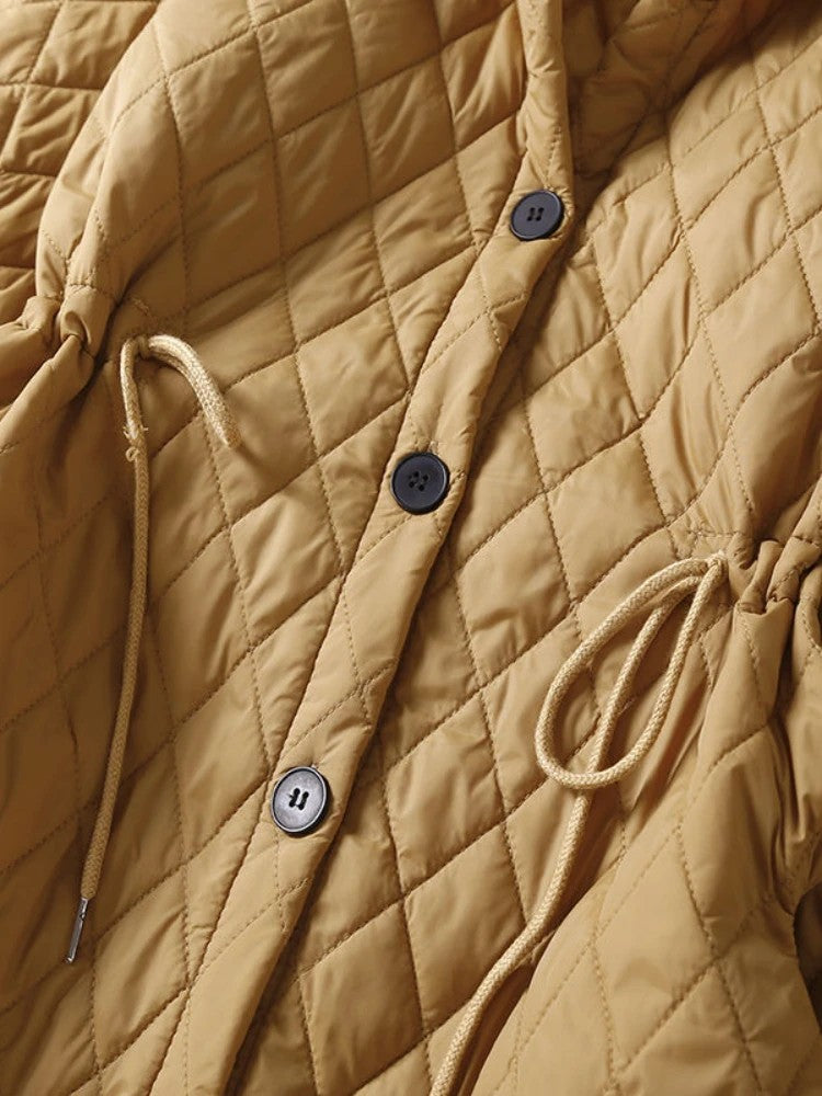 Larkspur Quilted Drawstring Coat