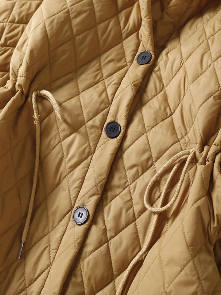 Larkspur Quilted Drawstring Coat