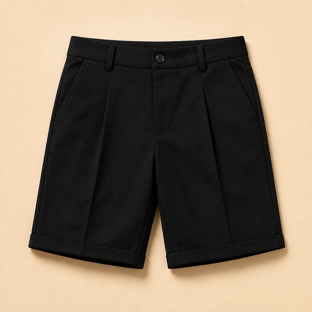 Coastline Stretch Bermuda Shorts — 01_clean_hero_flatlay