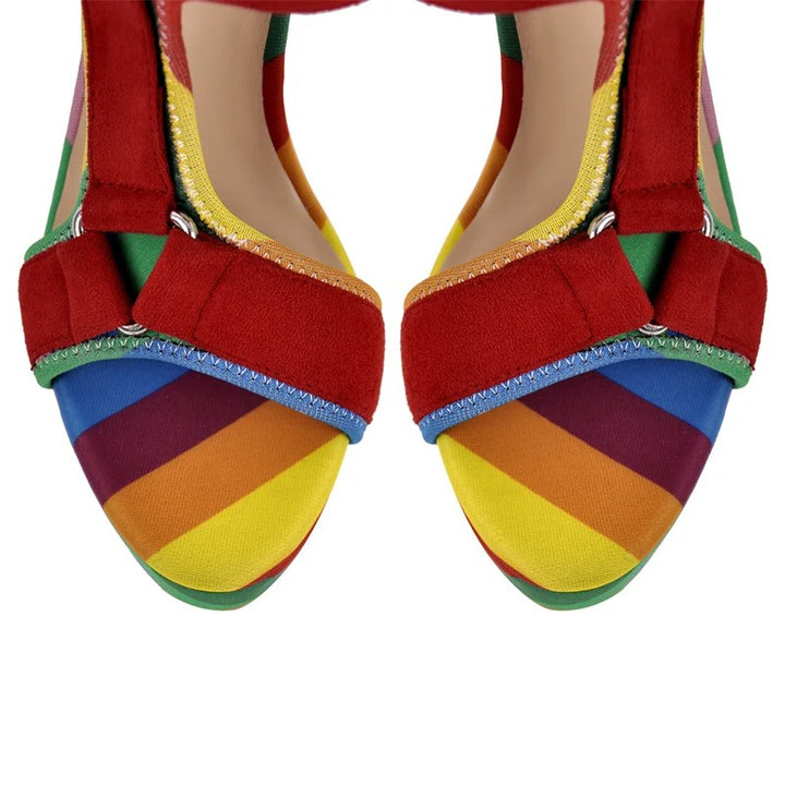 Prismatica Rainbow Platform Sandals