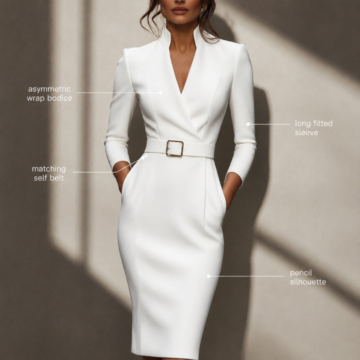 Ambasciatrice Belted Pencil Dress — ce_metastatic_01