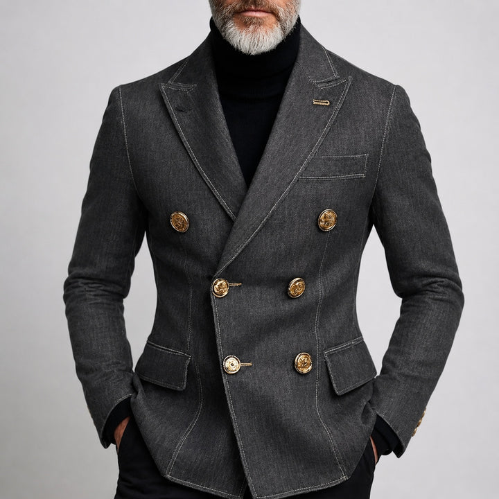 Ammiraglio Double-Breasted Denim Blazer — ce_pivot_front_01