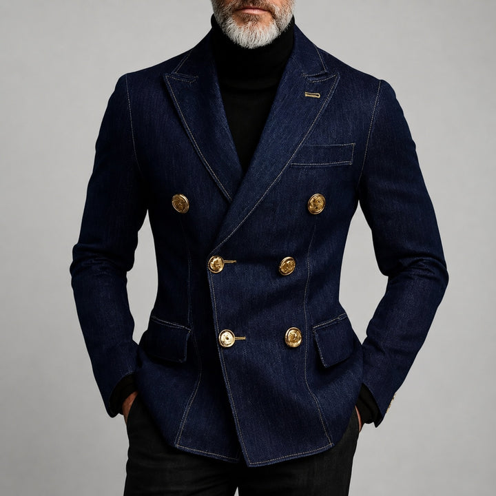 Ammiraglio Double-Breasted Denim Blazer — ce_pivot_front_03