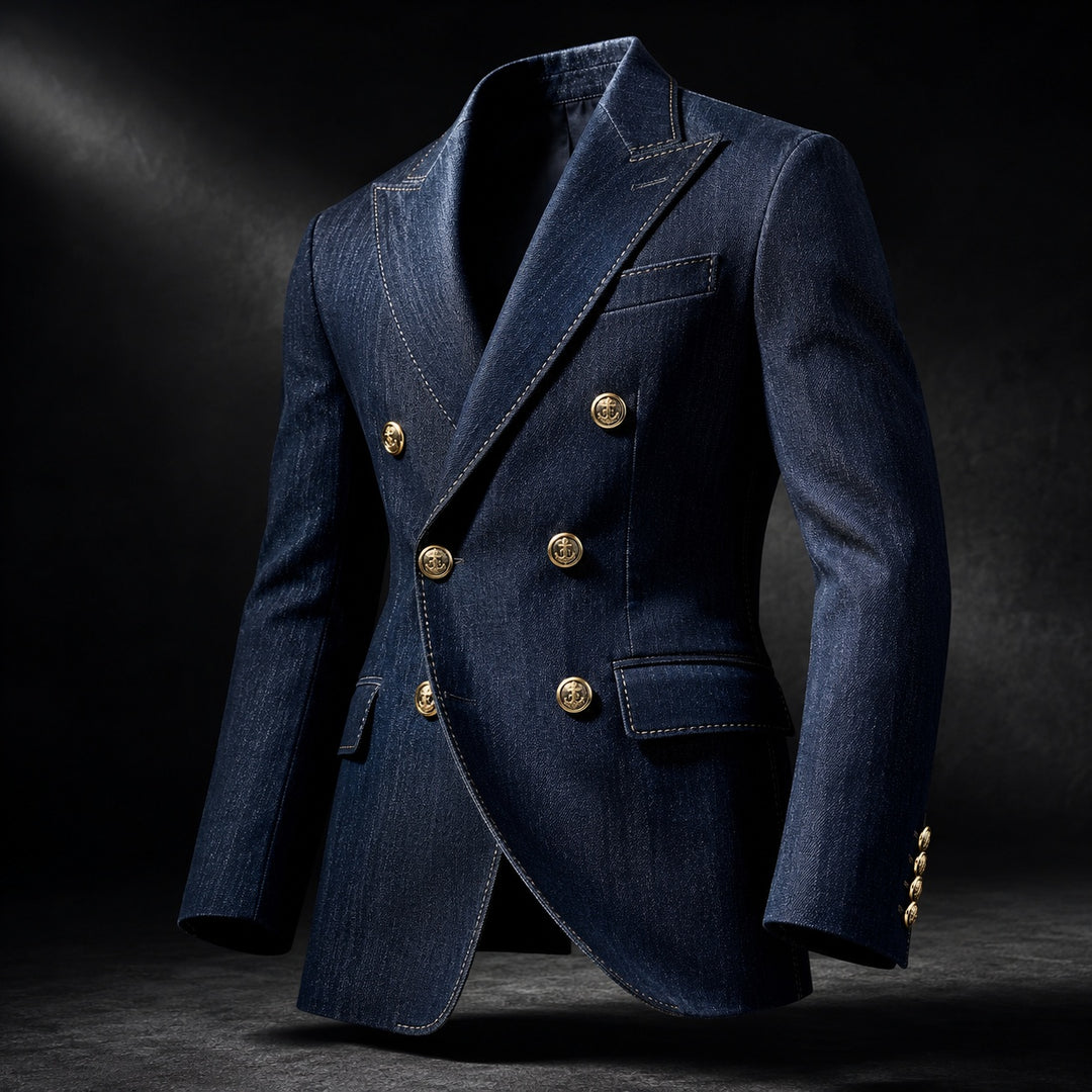 Ammiraglio Double-Breasted Denim Blazer — ce_metastatic_06