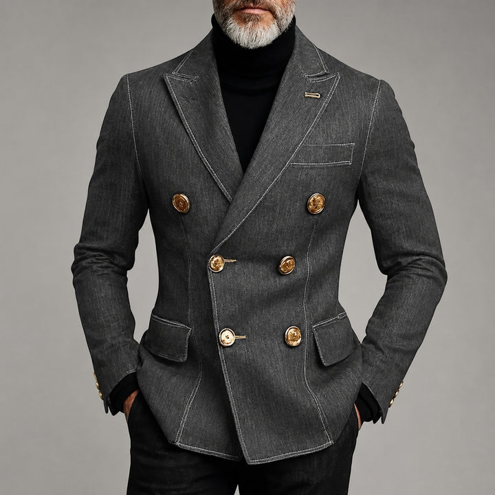 Ammiraglio Double-Breasted Denim Blazer — ce_pivot_front_06