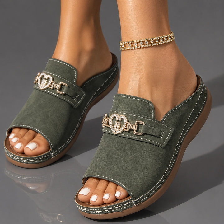 Amorina Heart-Charm Wedge Sandals — ce_brooklyn_s3_01
