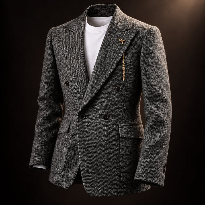 Ashcroft Herringbone Double-Breasted Blazer — ce_soul_s3_01