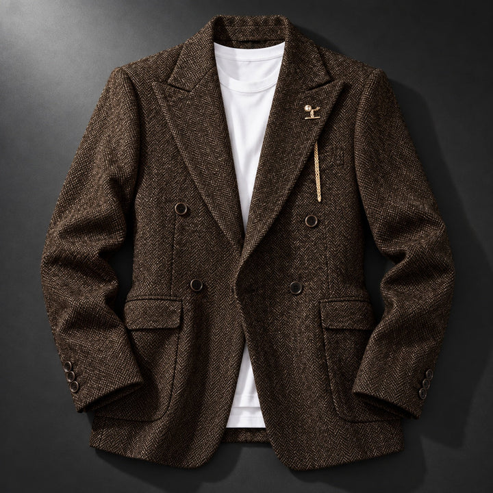 Ashcroft Herringbone Double-Breasted Blazer — ce_soul_s1_01