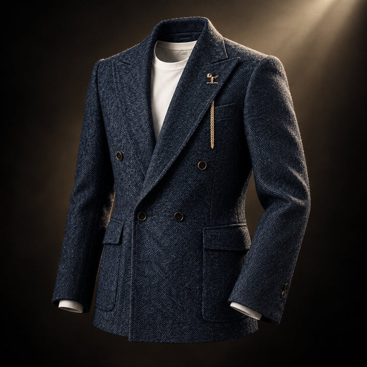 Ashcroft Herringbone Double-Breasted Blazer — ce_soul_s3_01