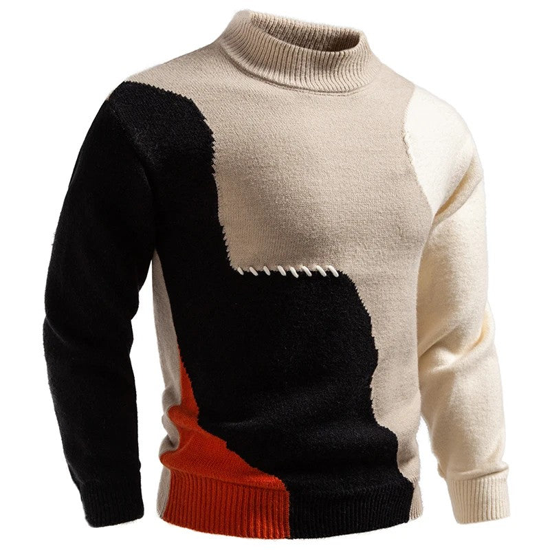 Driftwave Patchwork Knit Sweater