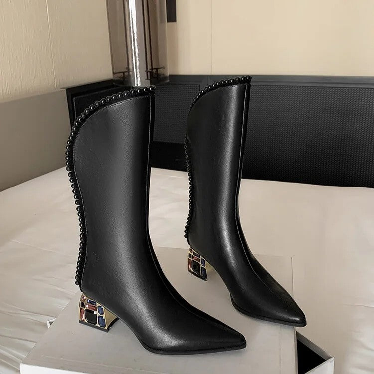 Rosalind Beaded Knee Boots