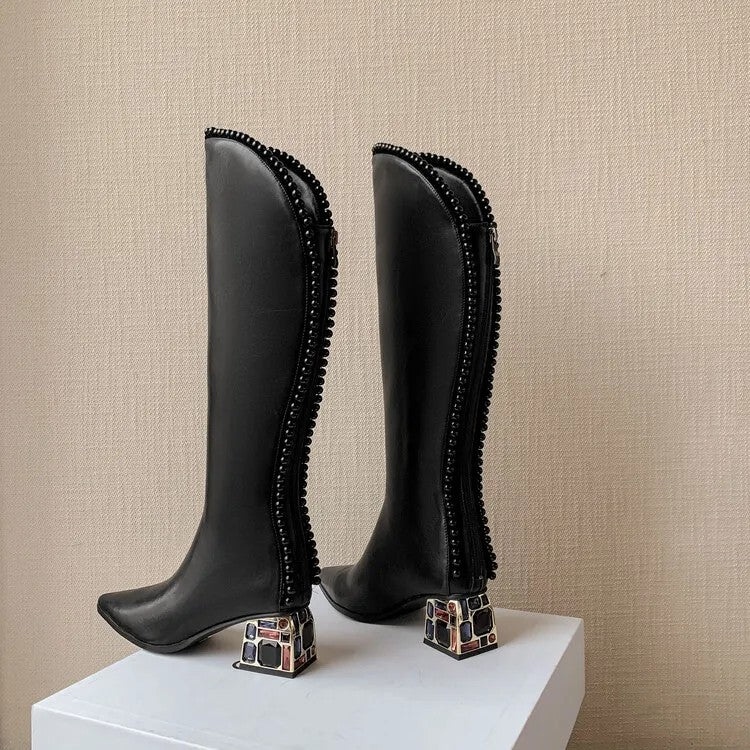 Rosalind Beaded Knee Boots