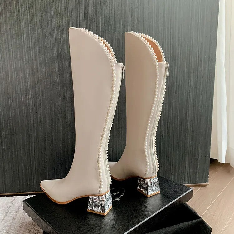 Rosalind Beaded Knee Boots