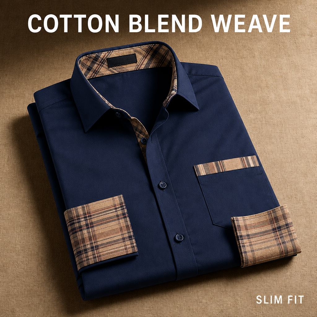 Tartan Trim Dress Shirt — 05_dual_angle_feature_stack