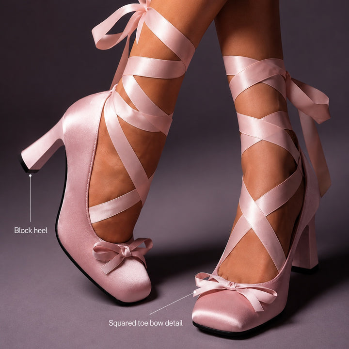 Ballerina Ribbon Satin Pumps — ce_metastatic_05