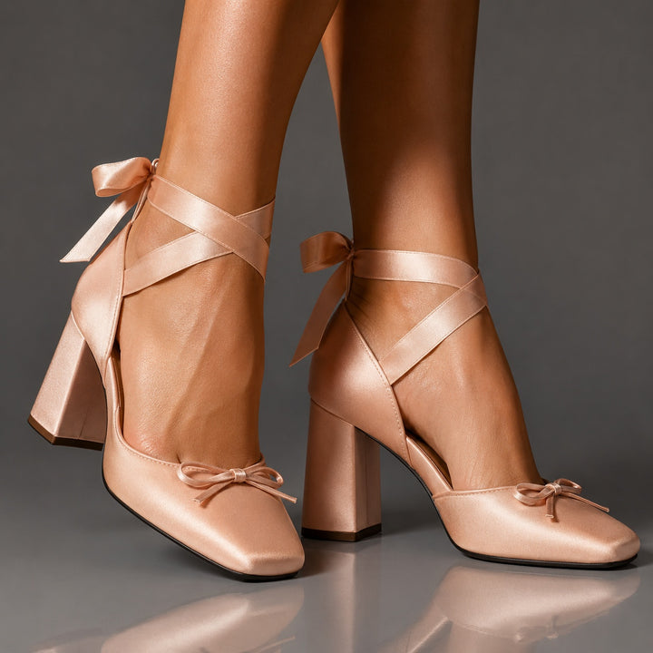 Ballerina Ribbon Satin Pumps — ce_brooklyn_s3_01