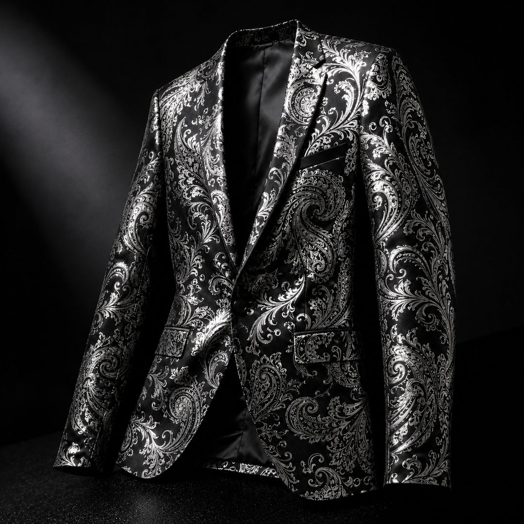 Barocco Foil-Print Party Blazer — ce_metastatic_01