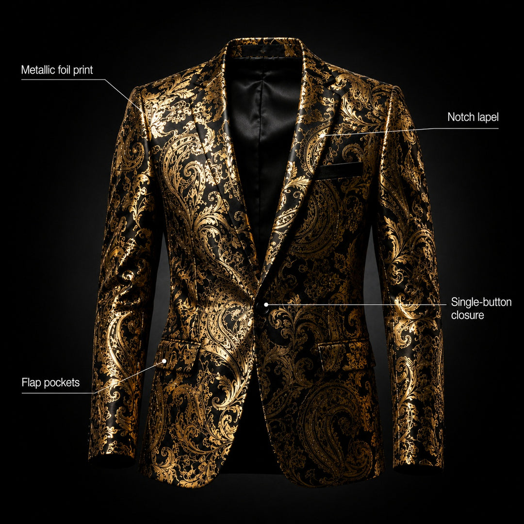 Barocco Foil-Print Party Blazer — ce_metastatic_04