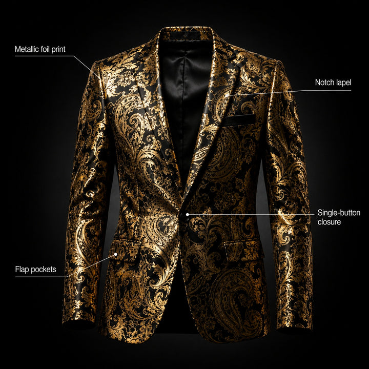 Barocco Foil-Print Party Blazer — ce_metastatic_04